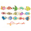 Magnetic Fishing Game Toys Set with Wooden Fish Rod Z6487