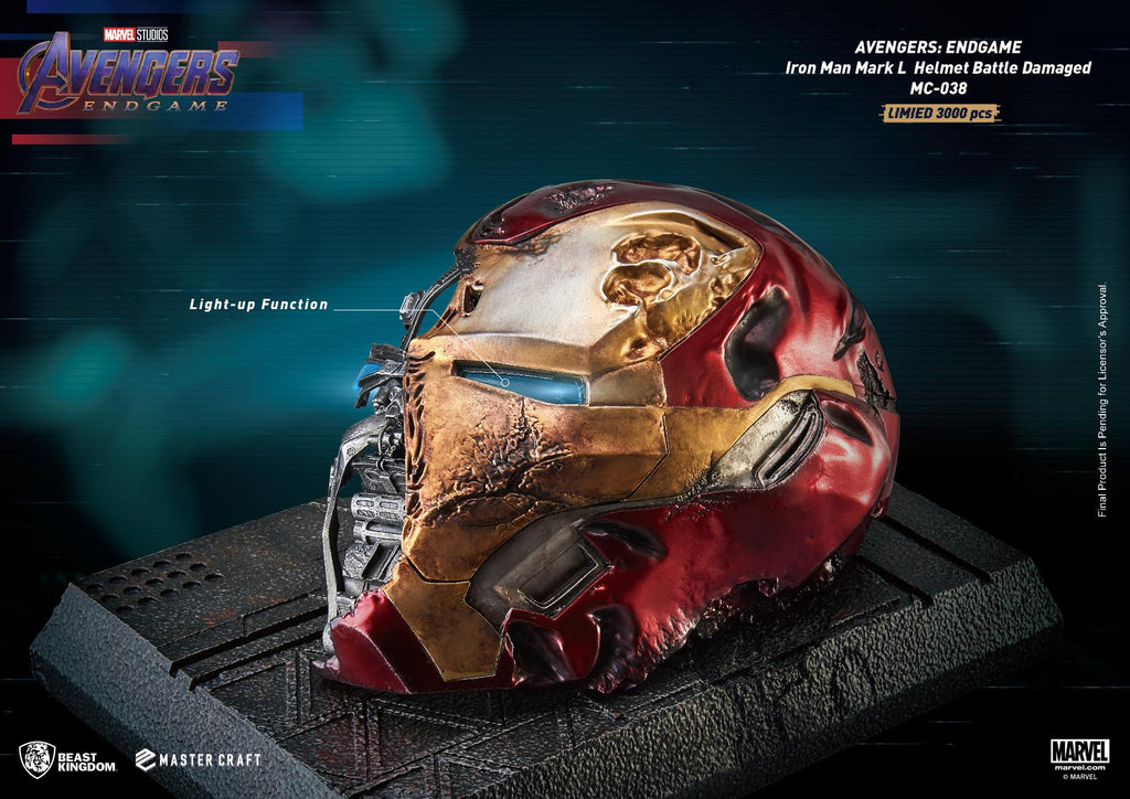 Iron Man Mark 50 Helmet Battle Damaged Statue Q263856