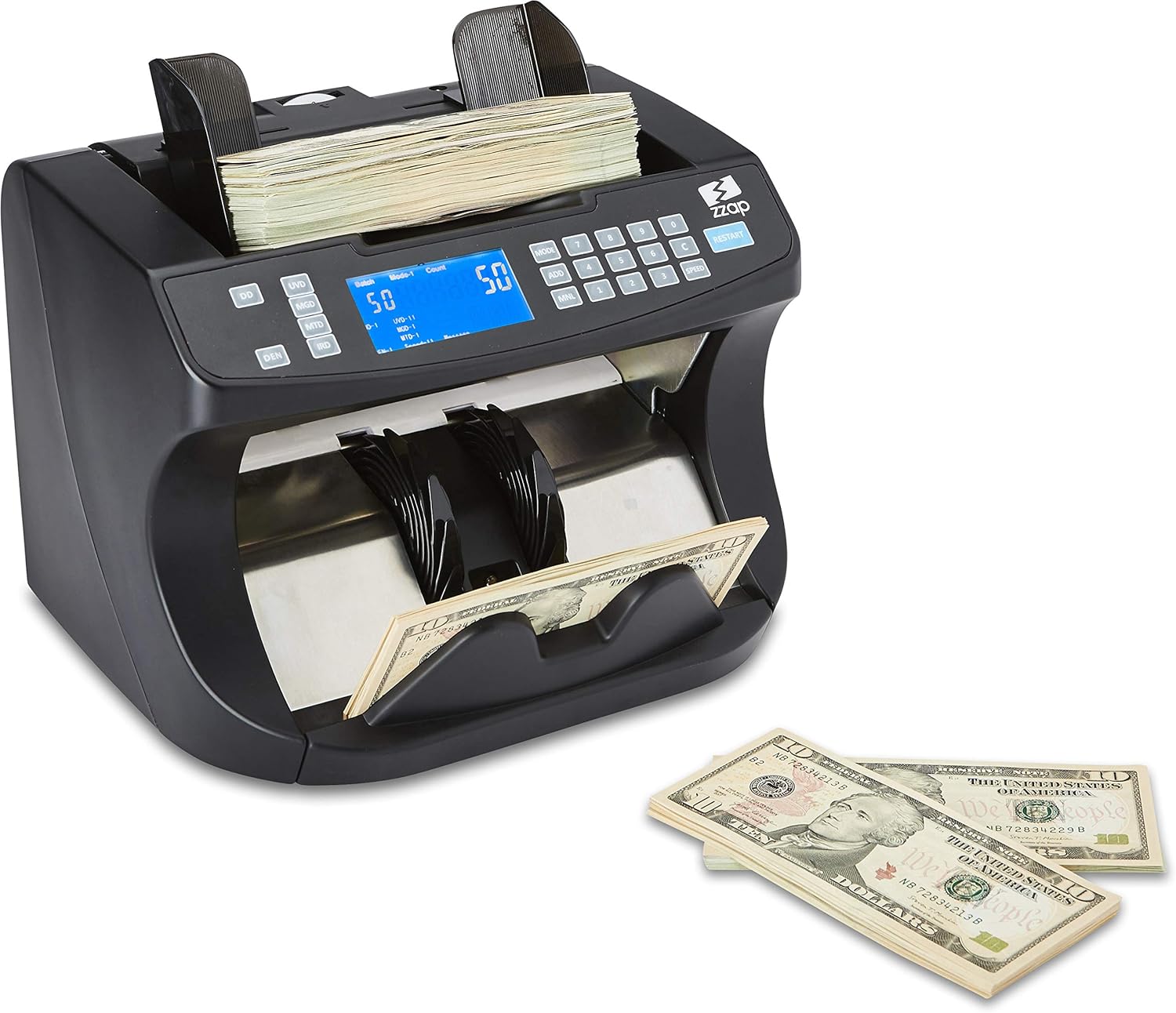 Bill Value Counter & Counterfeit Detector Money Cash Currency Machine T73614
