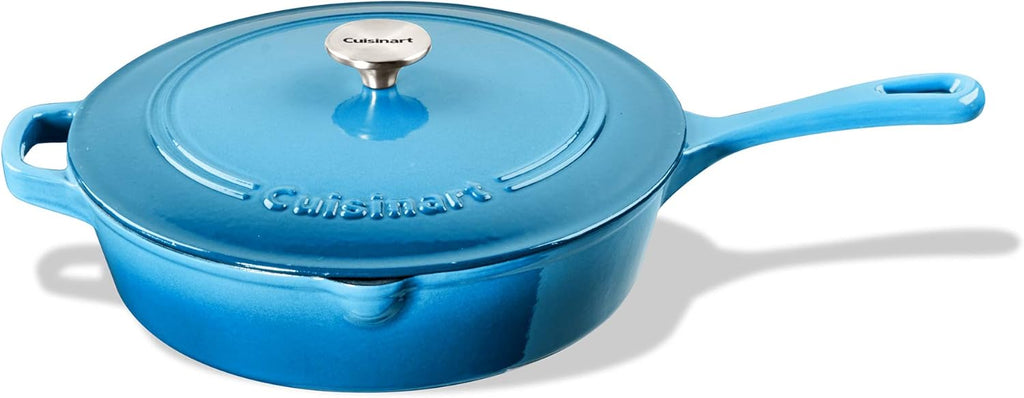 Cardinal Red Enameled Cast Iron 12-Inch Chicken Fryer with Cover I467