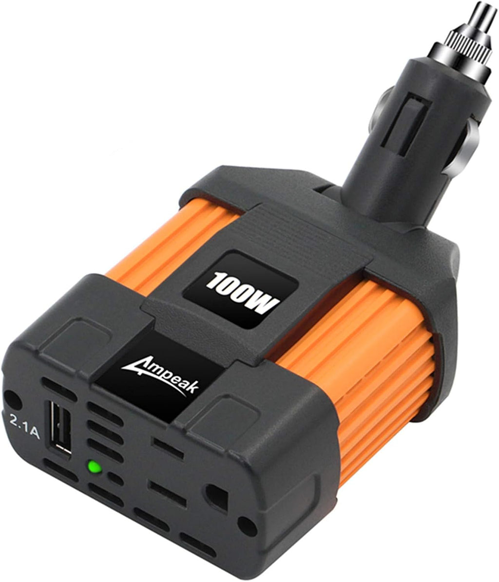 400W Power Inverter 12v to 110v DC to AC 2 USB Charge Ports 2 Outlets Q5496