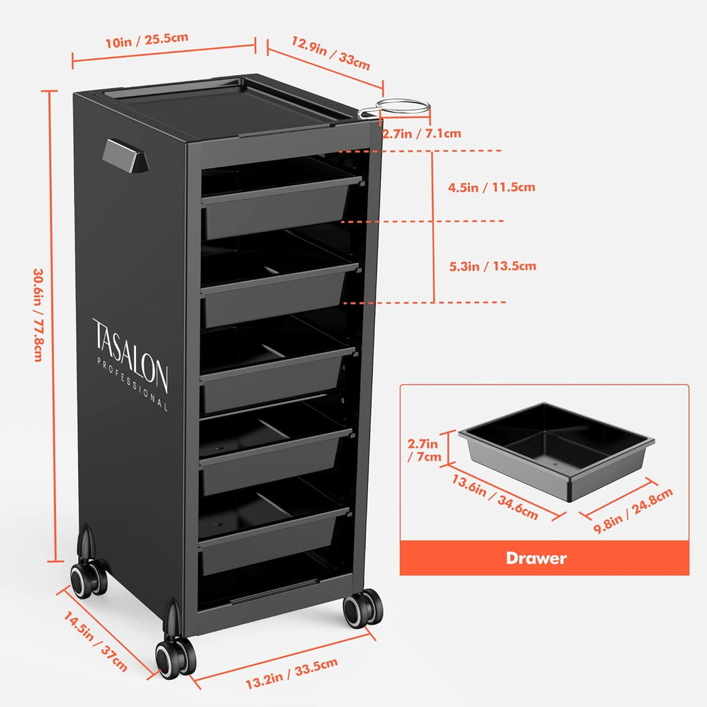 Salon Trolley Cart with 5 Trays H222