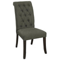 Gray Fabric Side Chair Set of 2 Y2207