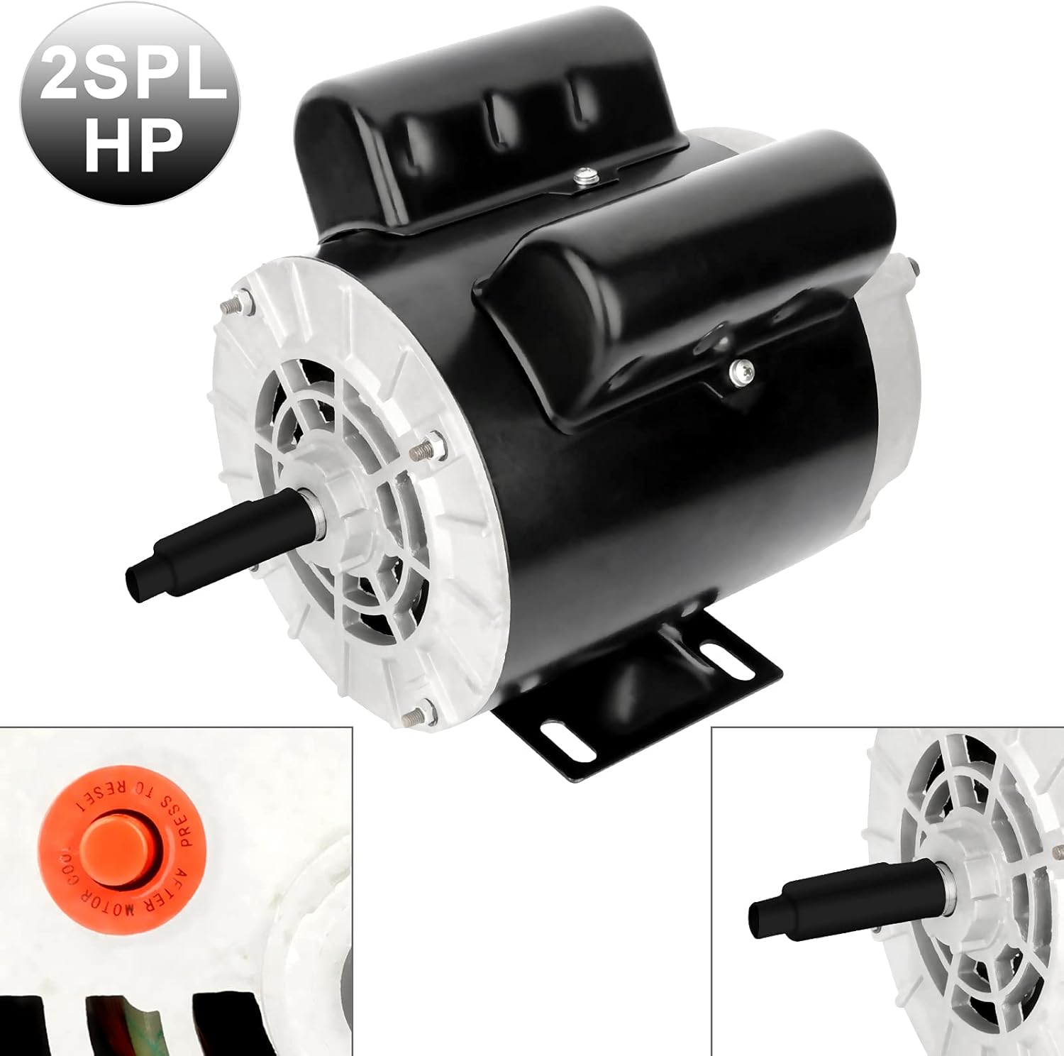 2HP SPL Air Compressor Motor Single Phase 3450RPM 115/230V 56 Frame 60HZ ODP CCW V356175