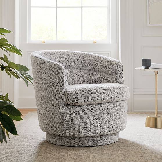 Pearl Gray Swivel Chair E396
