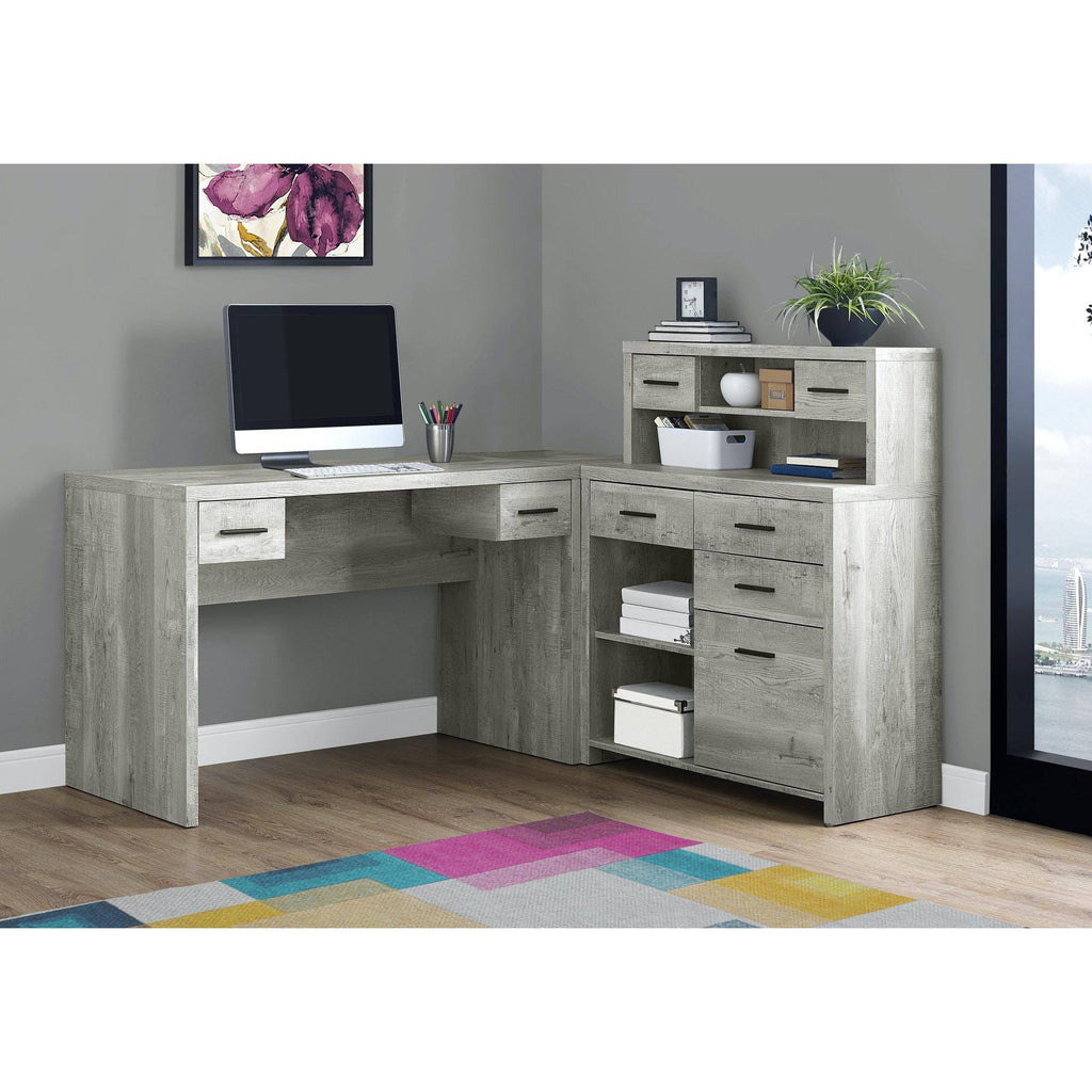 Grey Reclaimed Wood Computer Desk J1891