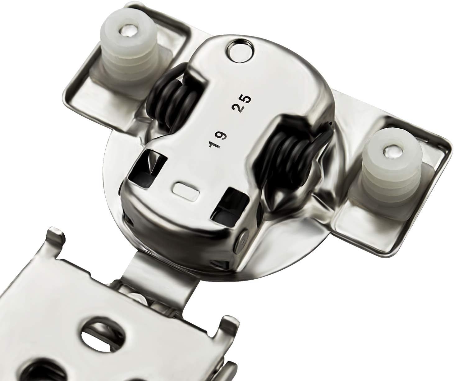 32 Pack 16 Pairs 1/2 inch Overlay Soft Close Hinges Satin Nickel Stainless Steel Concealed Hinge D918666