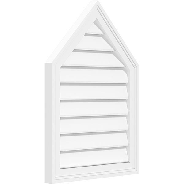 Peaked Top Surface Mount PVC Gable Vent L66100