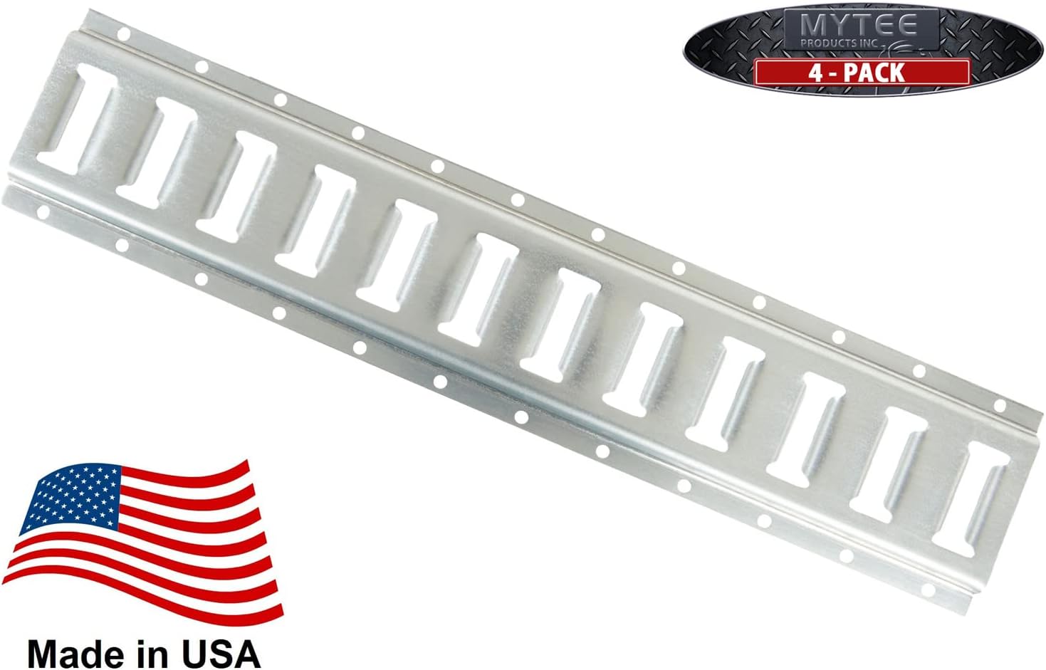 2 Pack 5' Horizontal E-Track Tie-Down Rail Hot-Dipped Galvanized Steel Q68122