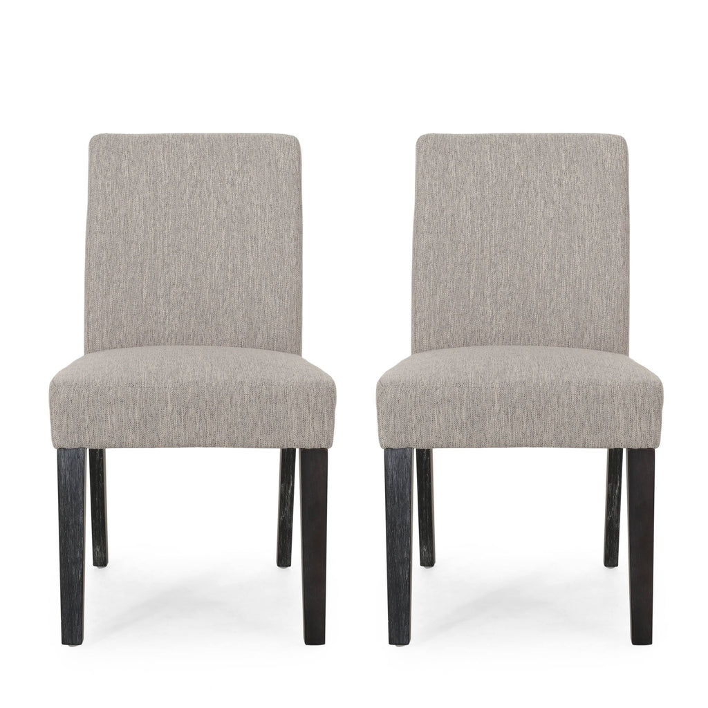 Dark Brown Upholstered Dining Chair, Set of 2 D27734