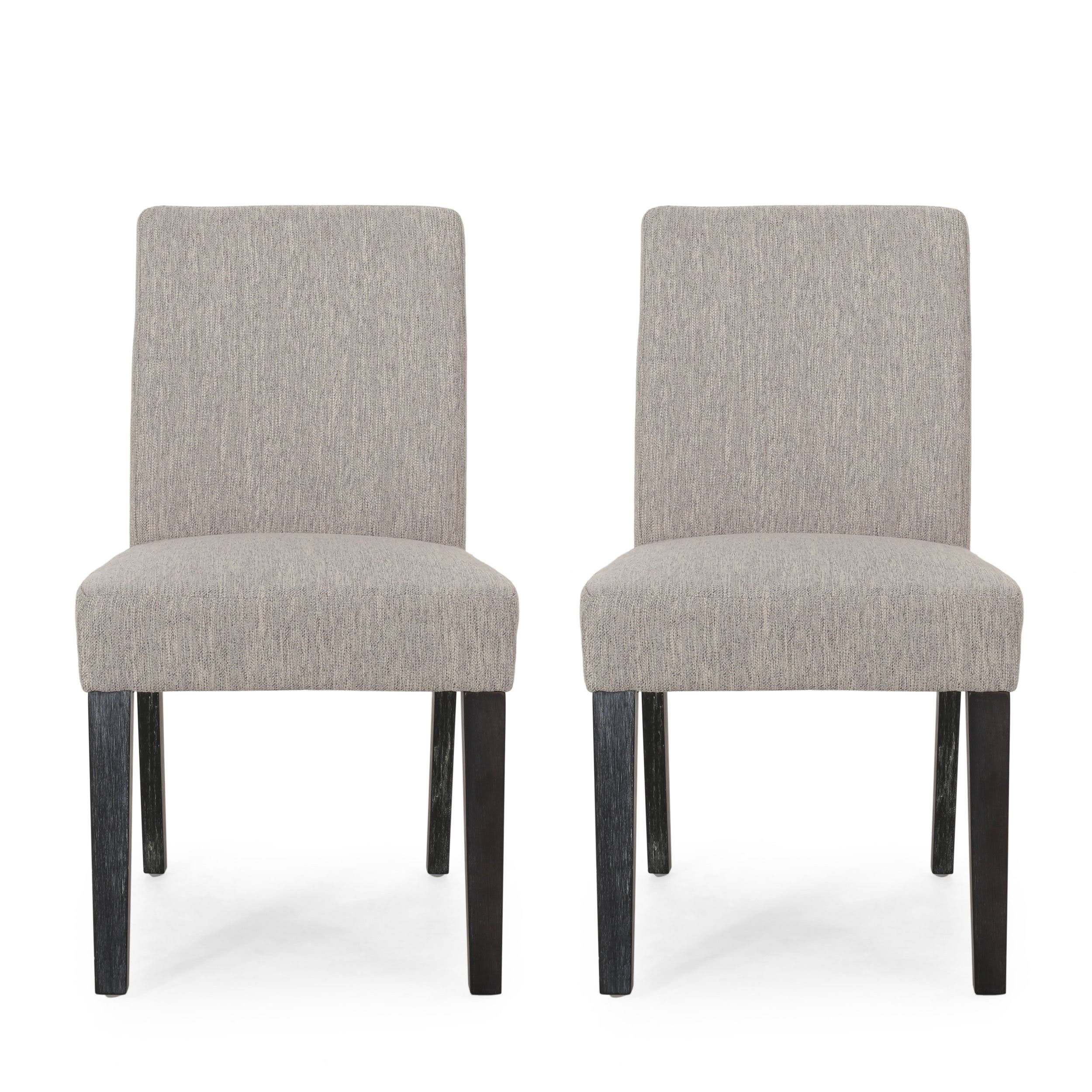 Dark Brown Upholstered Dining Chair, Set of 2 D27734