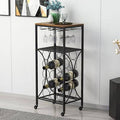 Industrial 2-Tier Serving Cart with Lockable Wheels T23162