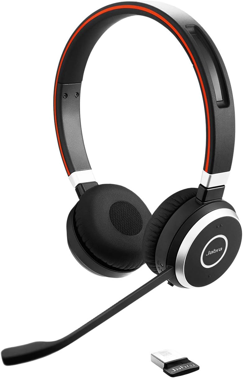 Jabra Evolve 65 UC Wireless Headset Mono with Link 370 USB Adapter O3907