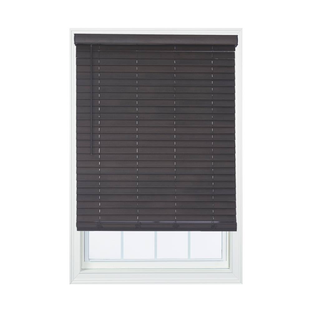 Walnut Faux Wood Cordless Horizontal Blinds C273