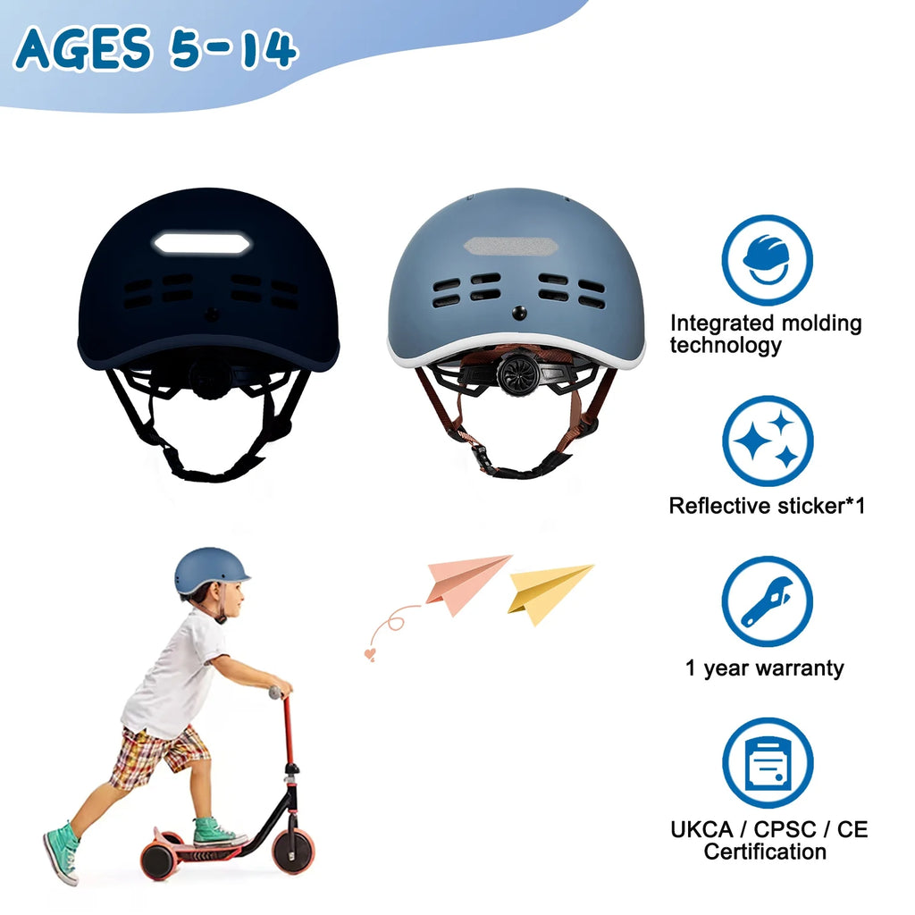 Kids Bike Helmet Skateboard Helmet Scooter Helmet Adjustable Durable（51-57cm） M475316