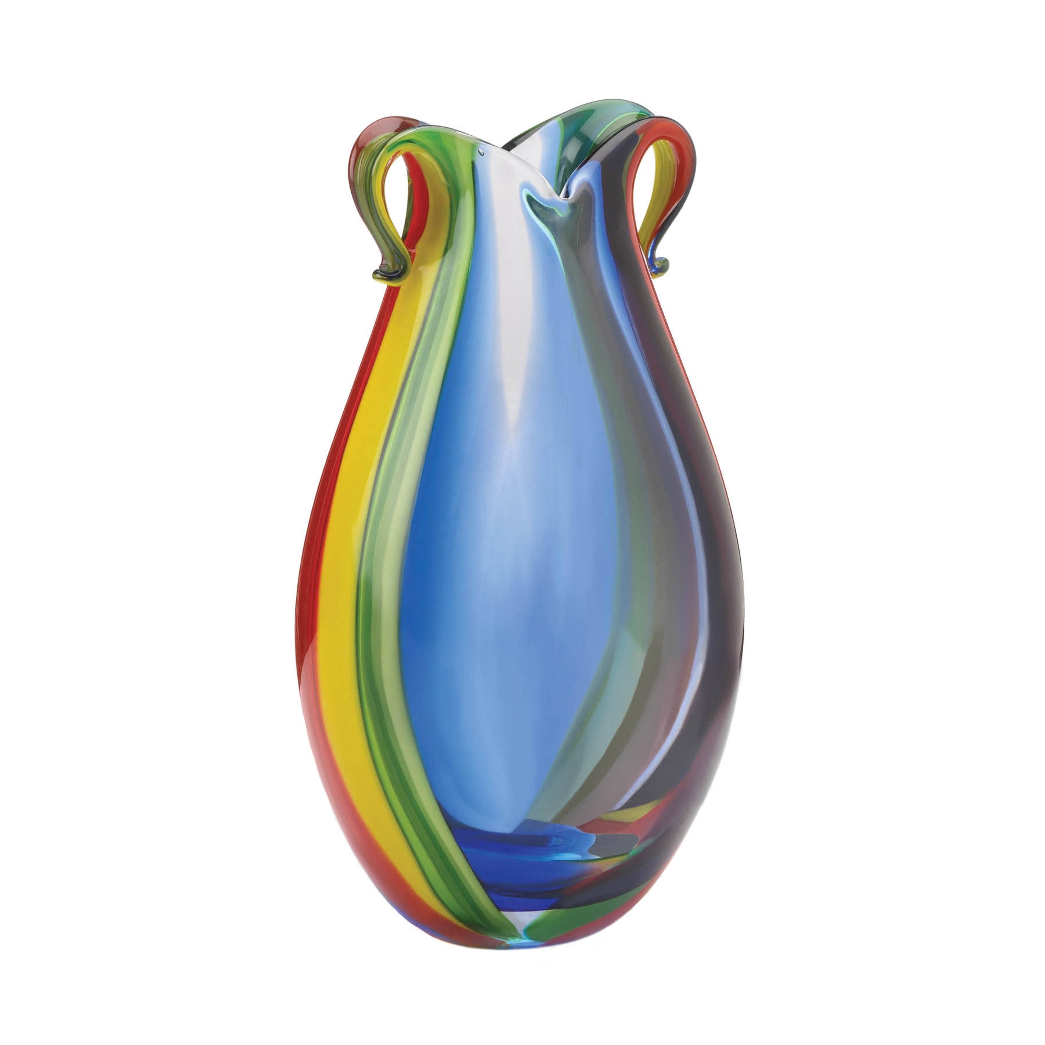 Multicolored Galaxy Art Glass Vase T483614