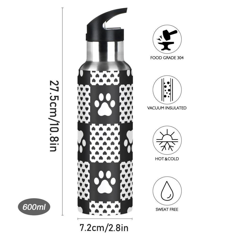 20 OZ Stainless Steel Water Bottle with Straw Lid Y819