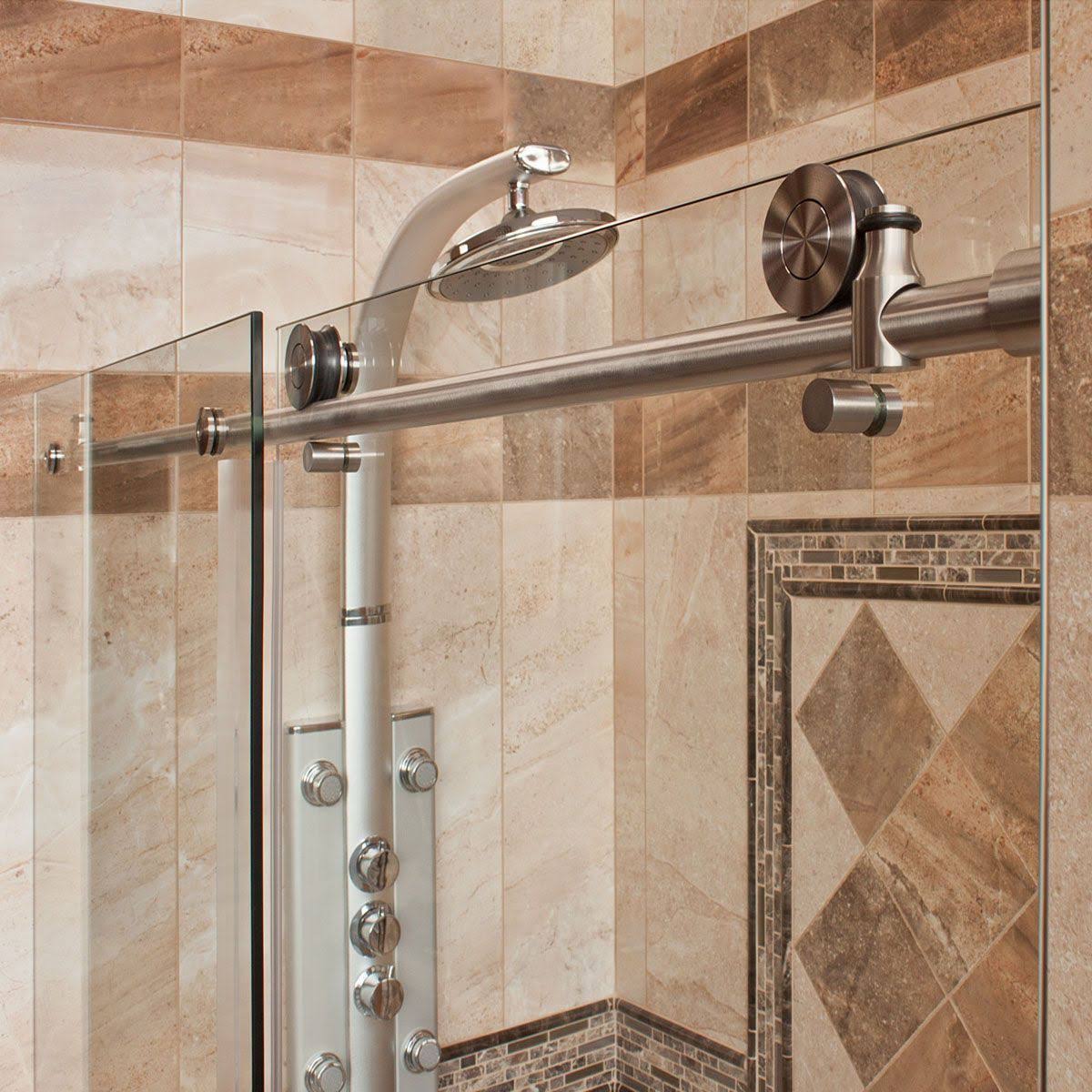 Frameless Sliding Shower Door Chrome Q801247