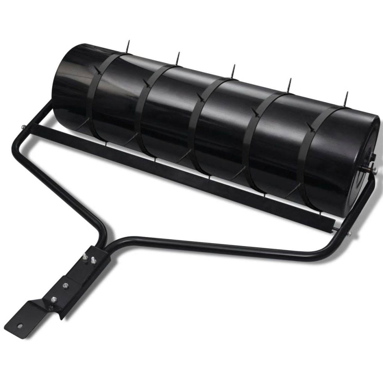 Black Garden Lawn Roller with 5 Aerator Bands J725