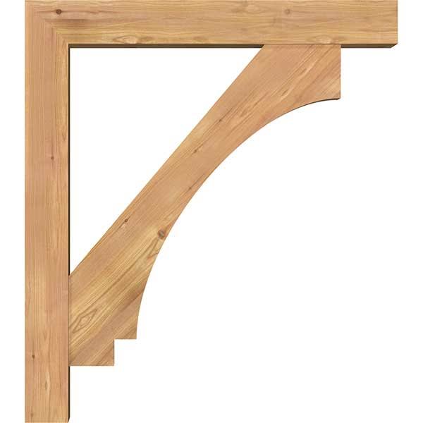 5 1/2x22W x 30x22D x 34x22H Western Red Cedar Bracket with Offset Brace X81049