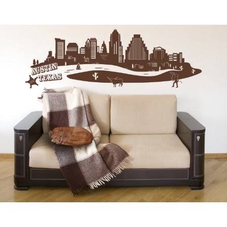 Violet 99in x 34in Cityscape Wall Decal Mural Vinyl Art J524289