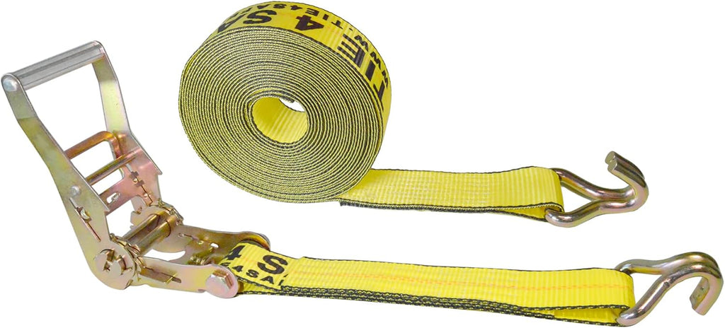 2.5 oz x 30 ft Tie Down Double Wire J Hook Ratchet Straps (Blue, 4 Pack) A438