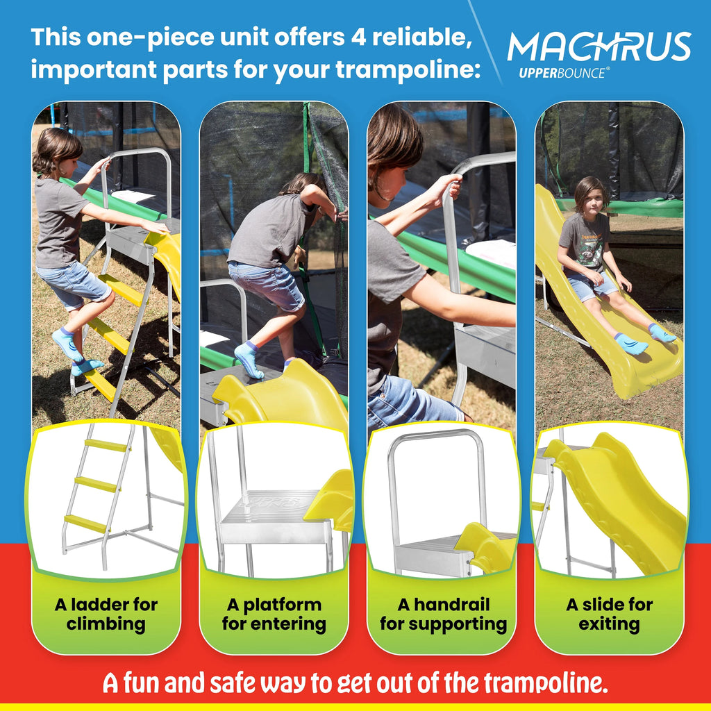 53.5" Height Trampoline Step Ladder & Wave Slide Set V6157