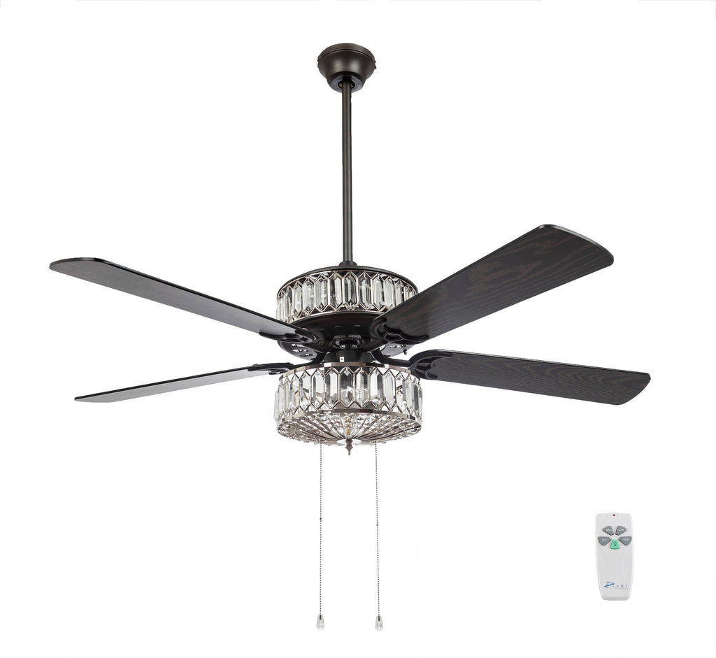 Silver Geometric Ceiling Fan X774815