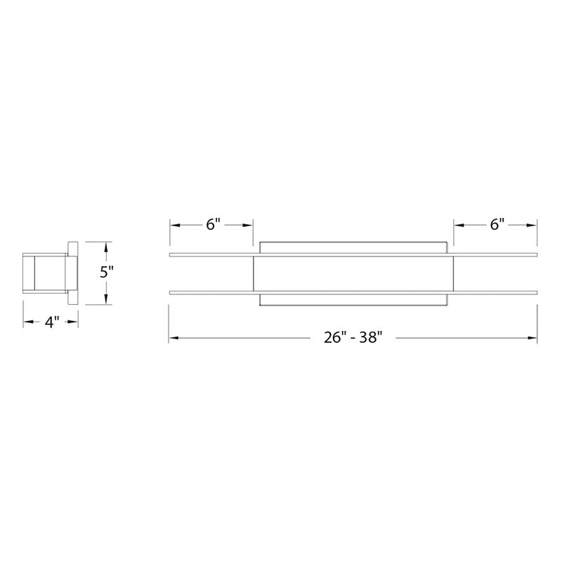 Arc 38x22 LED Bath Light P5130