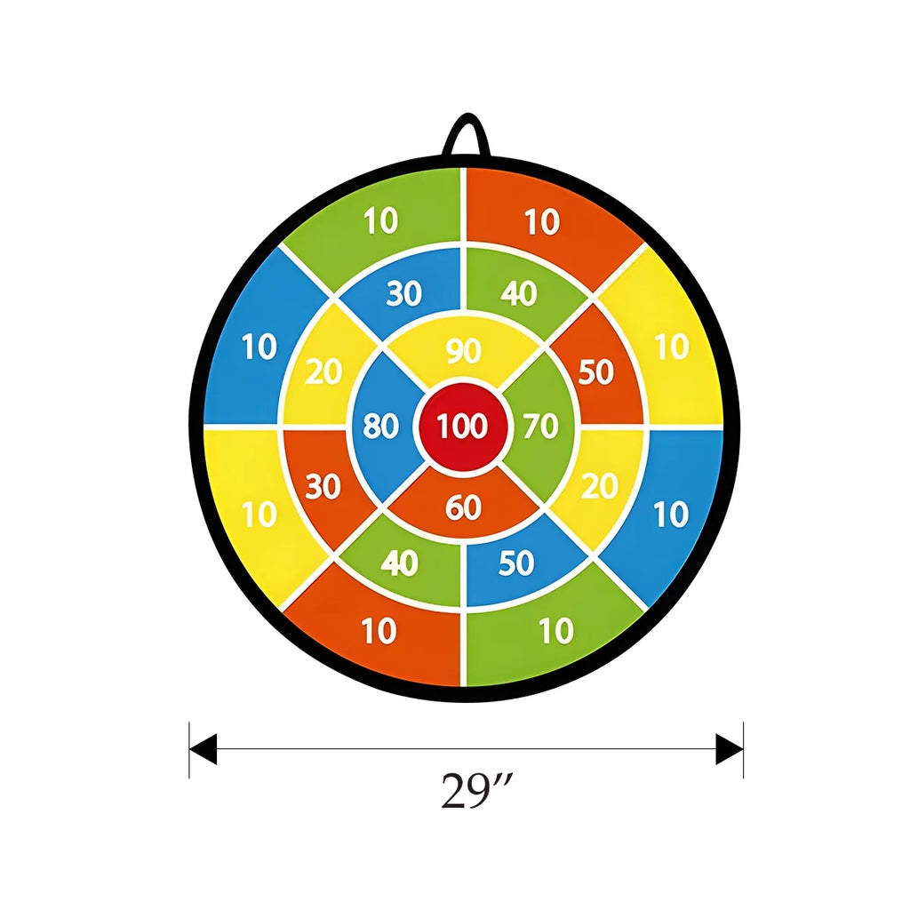 28" Double-Sided Dart Board with 12 Sticky Balls and 6 Darts F423