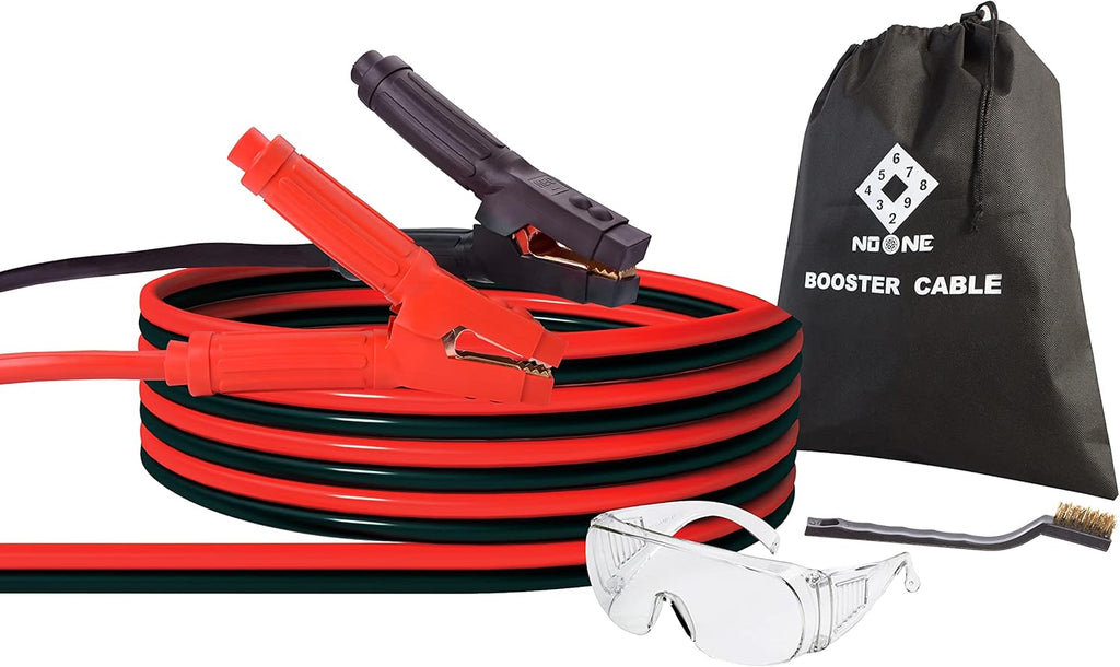 Heavy Duty 0 Gauge 25Ft Booster Cables with Carry Bag W15892