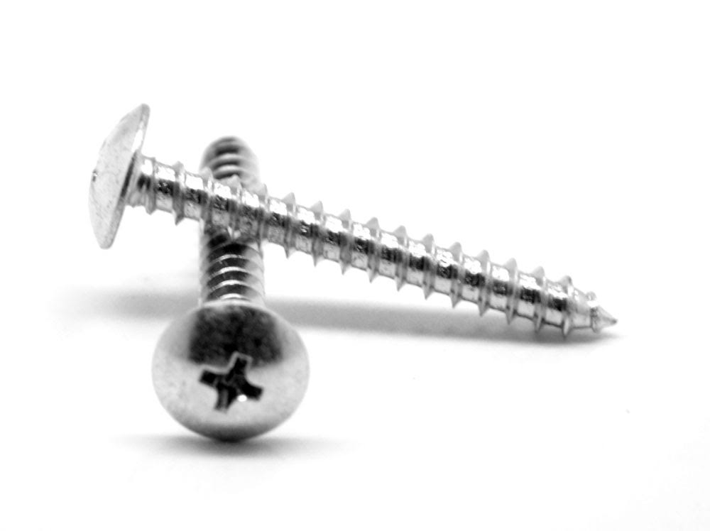 12-11 x 1 1/4 Sheet Metal Screw Phillips Truss Head Type A Stainless Steel 18-8 E84598