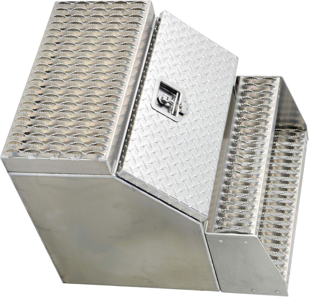 Heavy Duty Aluminum Semi Truck Side Storage Saddle Step Box Y3813