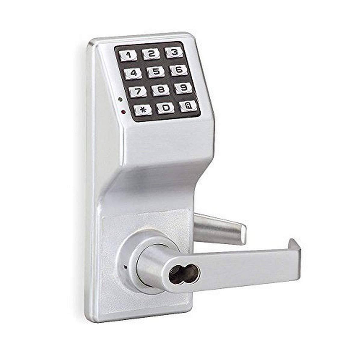 Satin Chrome Cylindrical Digital Lock X472