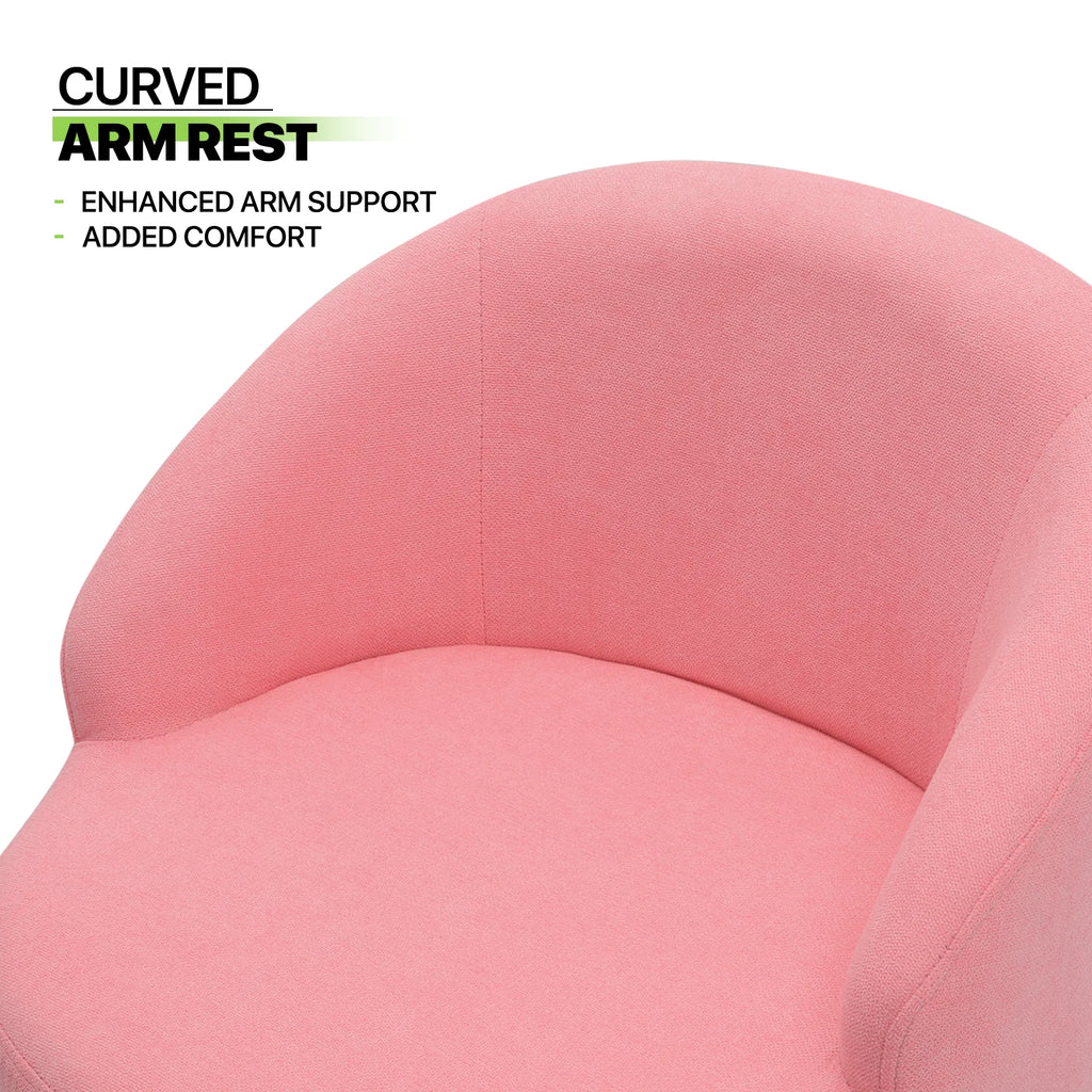 Macaron Pink Upholstered Vanity Chair H94766