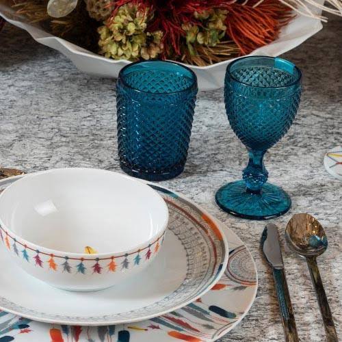 Red Wine Glasses Set of 4 Blue Y789968