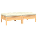 2-Seater Patio Sofa with Cushions Solid Pinewood H39428