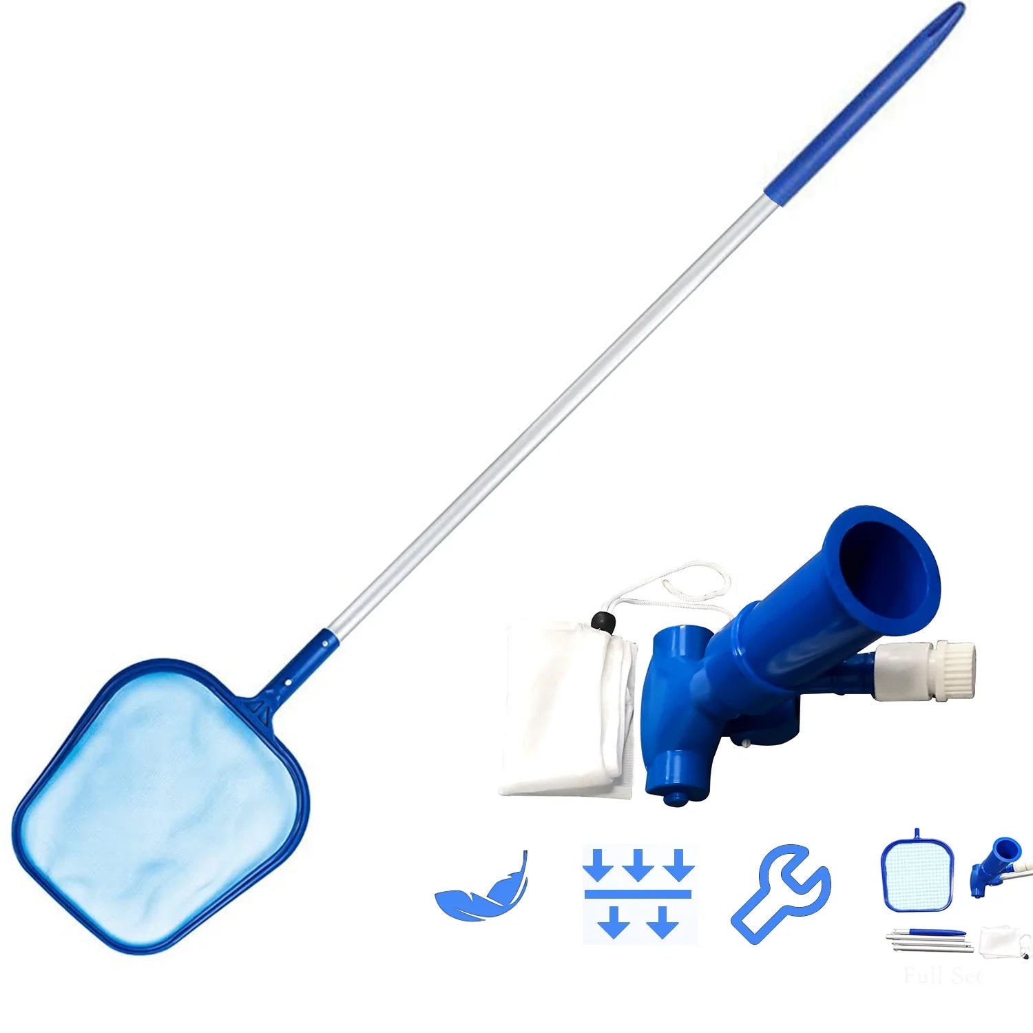 Pool Cleaning Set with Skimmer Brush Hose U87296