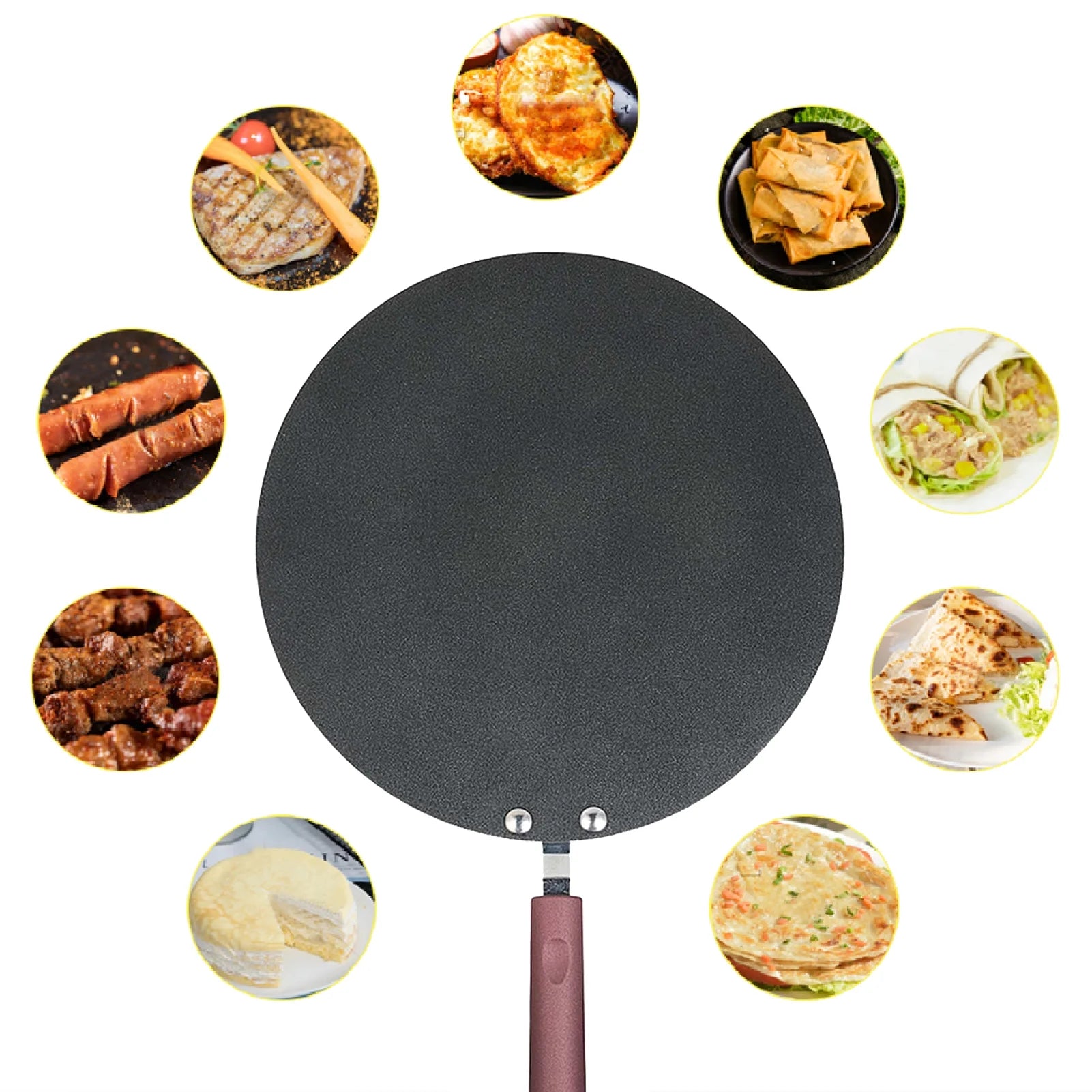 Pancake Pan Crepe Maker Griddle with Spreader & Spatula V831