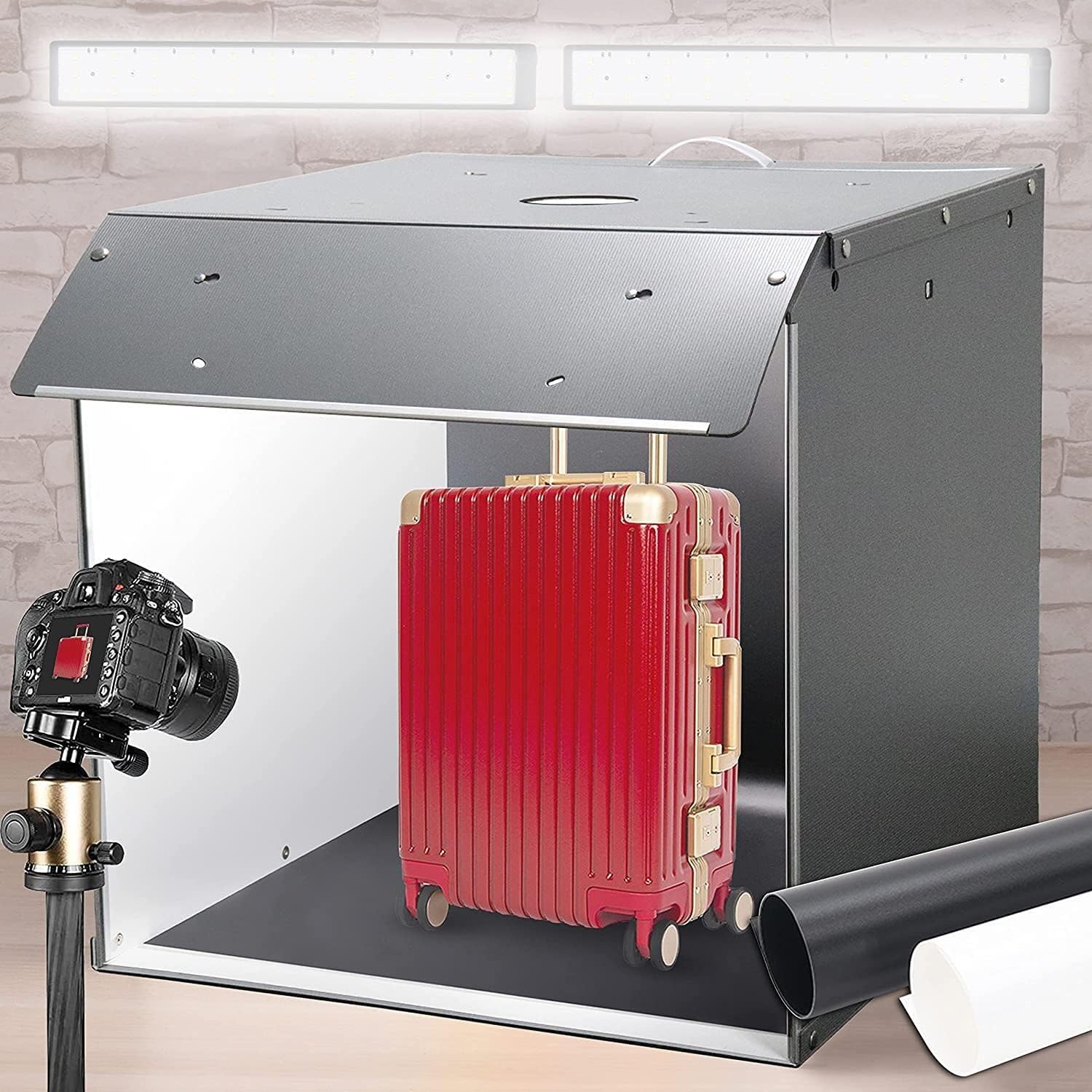 Large 22"x22" Photography Photo Box with 2 Backdrops A92560