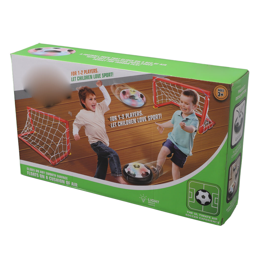 Kids Hover Soccer Ball Toy LED Light 2 Net Indoor Air Floating Football Z3450