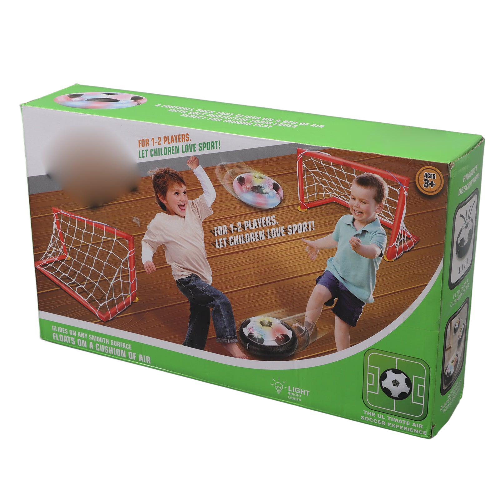 Kids Hover Soccer Ball Toy LED Light 2 Net Indoor Air Floating Football Z3450