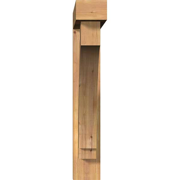 5 1/2x22W x 30x22D x 34x22H Western Red Cedar Bracket with Offset Brace X81049