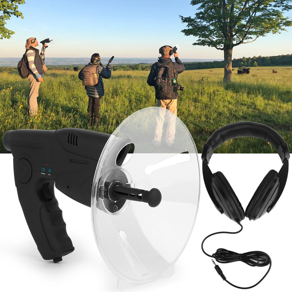 Parabolic Sonic Listening Device Microphone Amplifier 8X Bionic Ear E1802