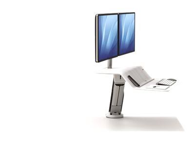 White Dual Sit-Stand Workstation V1928
