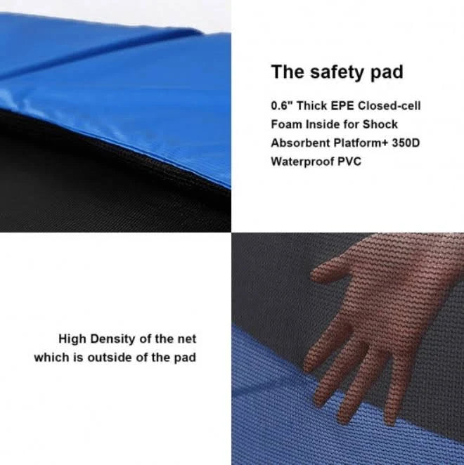 12& Trampoline with Enclosure Net Spring Pad & Ladder O334315