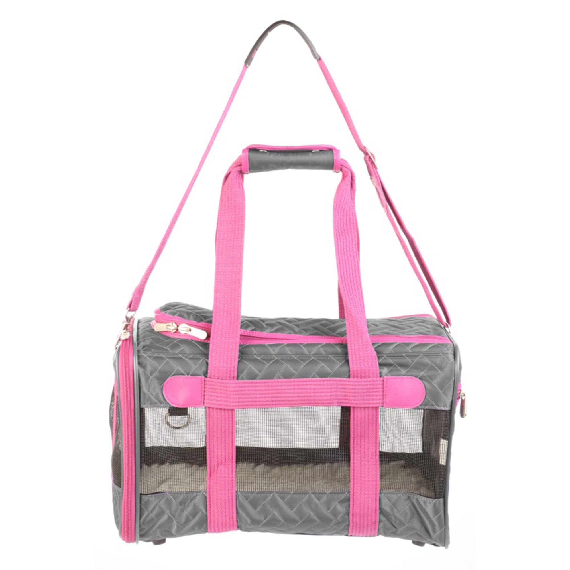Sherpa Pet Carrier in Gray & Pink, Medium Z505960