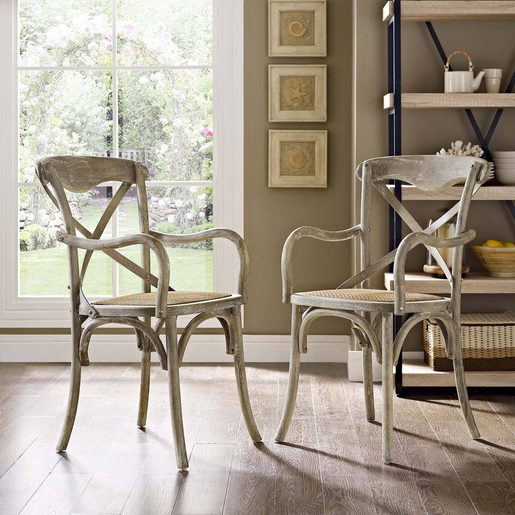 Walnut Dining Armchair Set of 2 N4844