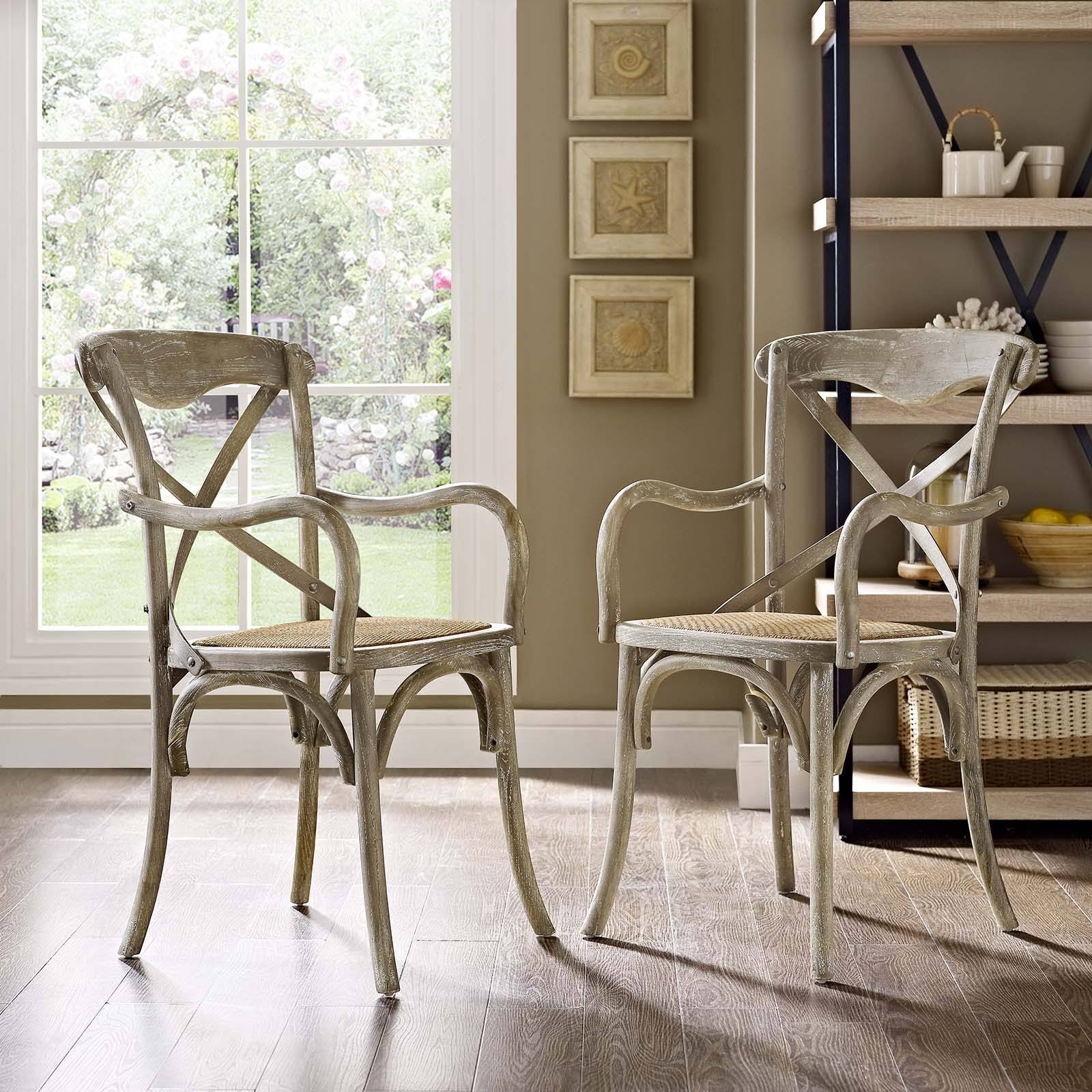 Walnut Dining Armchair Set of 2 N4844