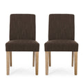 Dark Brown Upholstered Dining Chair, Set of 2 D27734